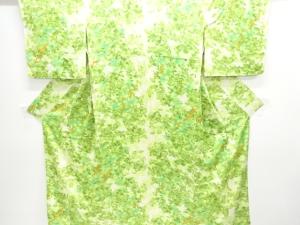 木の葉模様単衣小紋着物